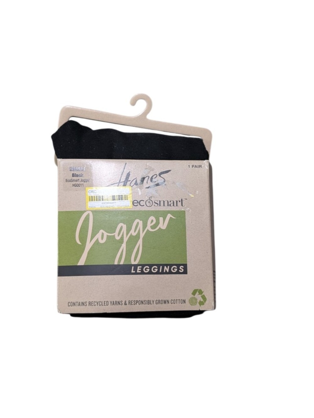Hanes EcoSmart Cozy Fitted Jogger Leggings - Black Size SM - Picture 7 of 8